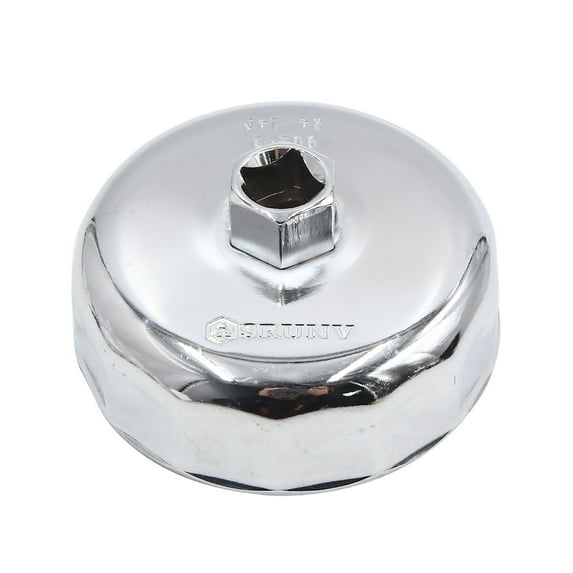 Unique Bargains 84mm 14 Flutes Silver Tone Metal Car Oil Filter Cap Wrench Socket Remover Tool