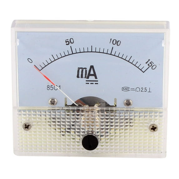 Unique Bargains 85C1 DC 0-150mA Rectangle Panel Gauge Meter Analog Ampere Ammeter Class 2.5