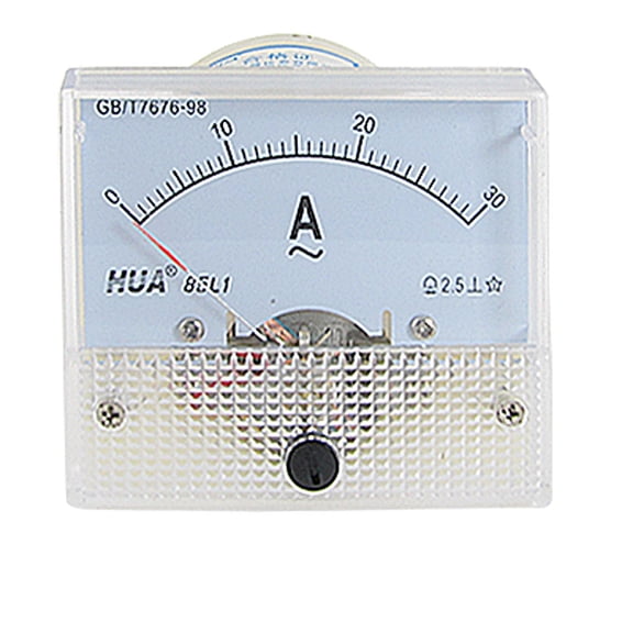 Unique Bargains 85L1 0-30A Plastic Shell Rectangular Analog Panel Meter Ammeter