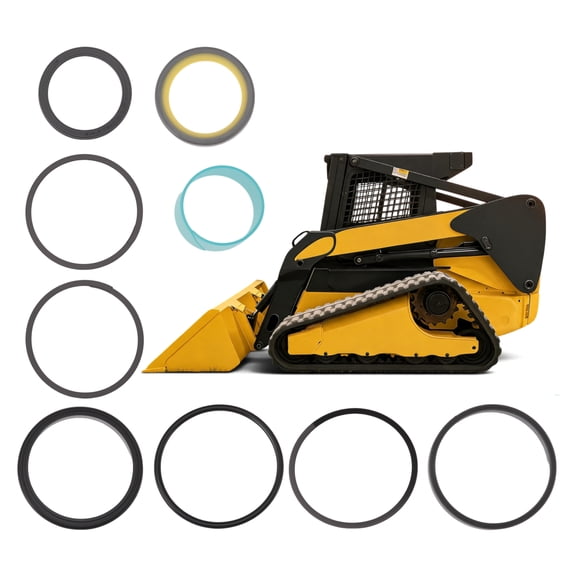 Unique Bargains 86570933 86521738 Hydraulic Lift Cylinder Seal Kit for New Holland Skid Steer Loader C185 L180 L185 L865 LS180 LS180B LS185B LT185B LX865 LX885 Fits 1-1/2" Rod x 2-1/2" Bore
