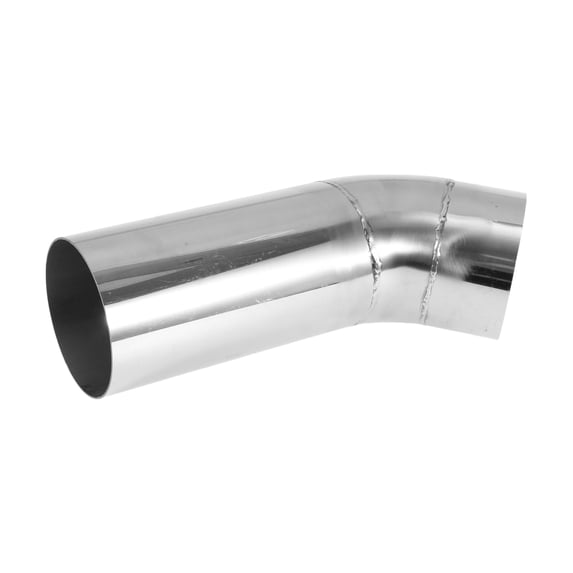 Unique Bargains 89mm/3.50" OD Extended Exhaust Bend Elbow Pipe Exhaust Pipe 1mm/0.04" Bilateral Flat Mouth Polishing 200mm/7.87"(L) 45 Degree