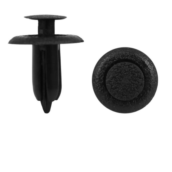 Unique Bargains 8Pcs 6.5mm Black Plastic Rivets Push Type Panel Retainer Fastener Clip for Car