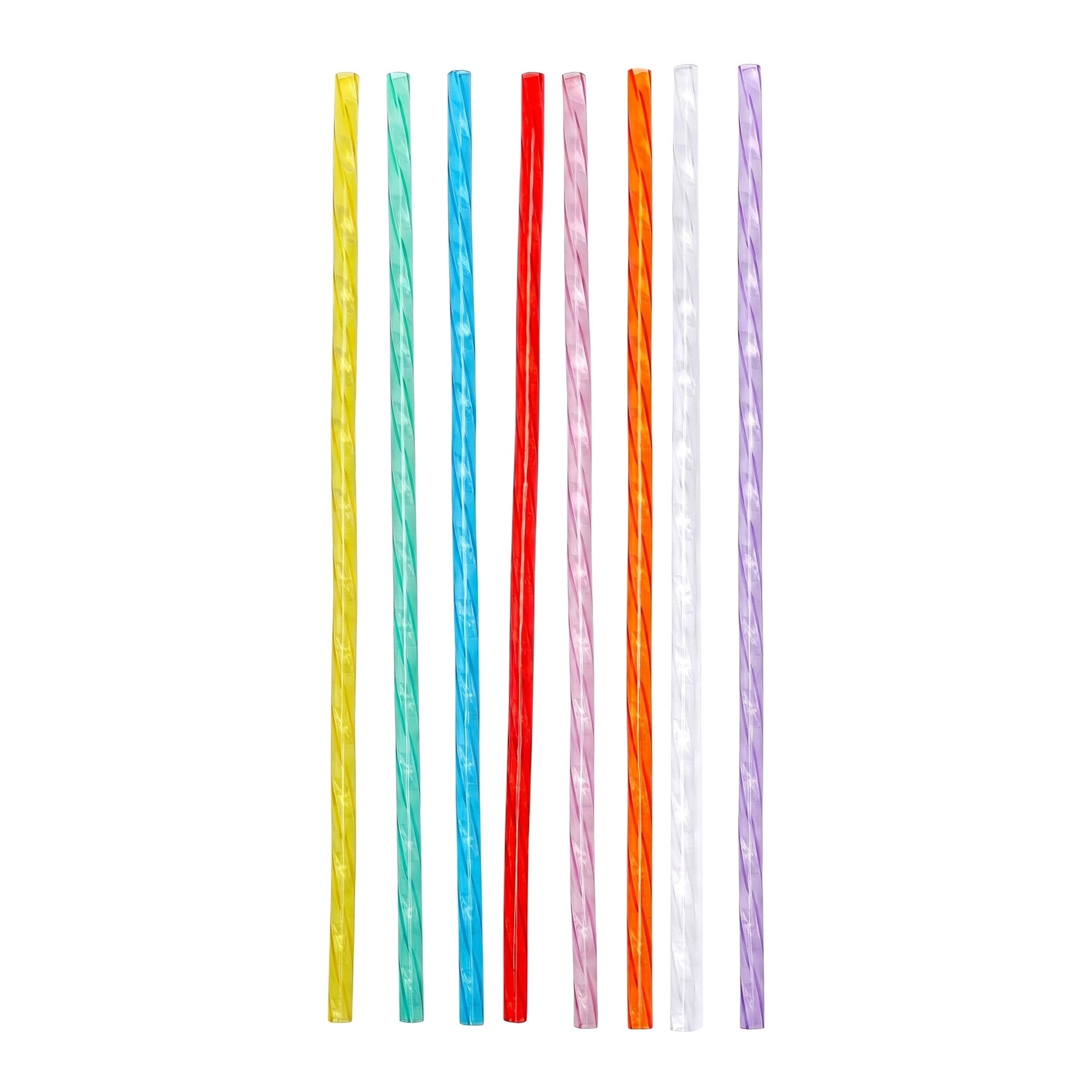 Unique Bargains 8Pcs Reusable Plastic Straws for 40 oz Tumbler Color D