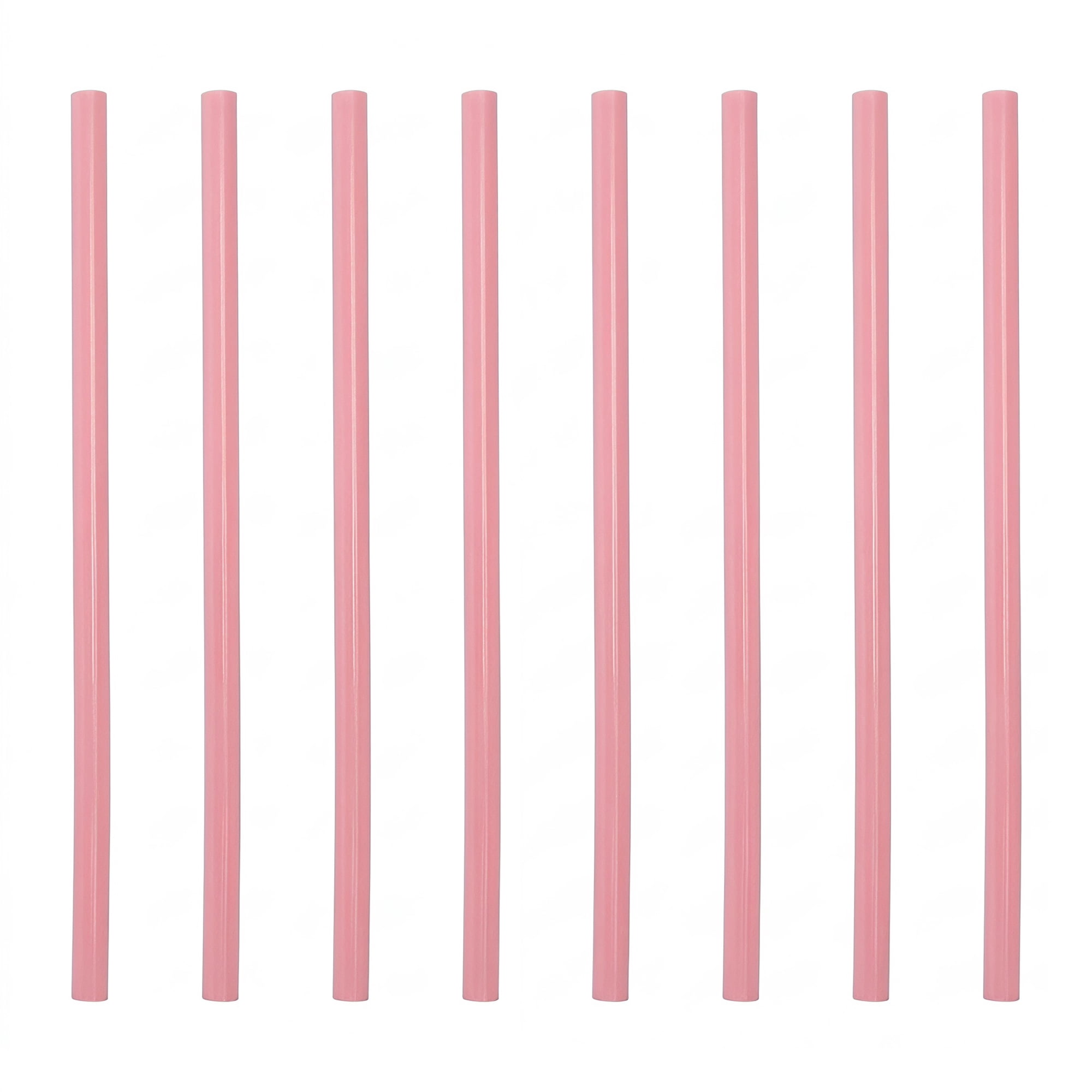 Unique Bargains 8Pcs Reusable Silicone Dishwasher Safe Long Drinking Straws Pink A