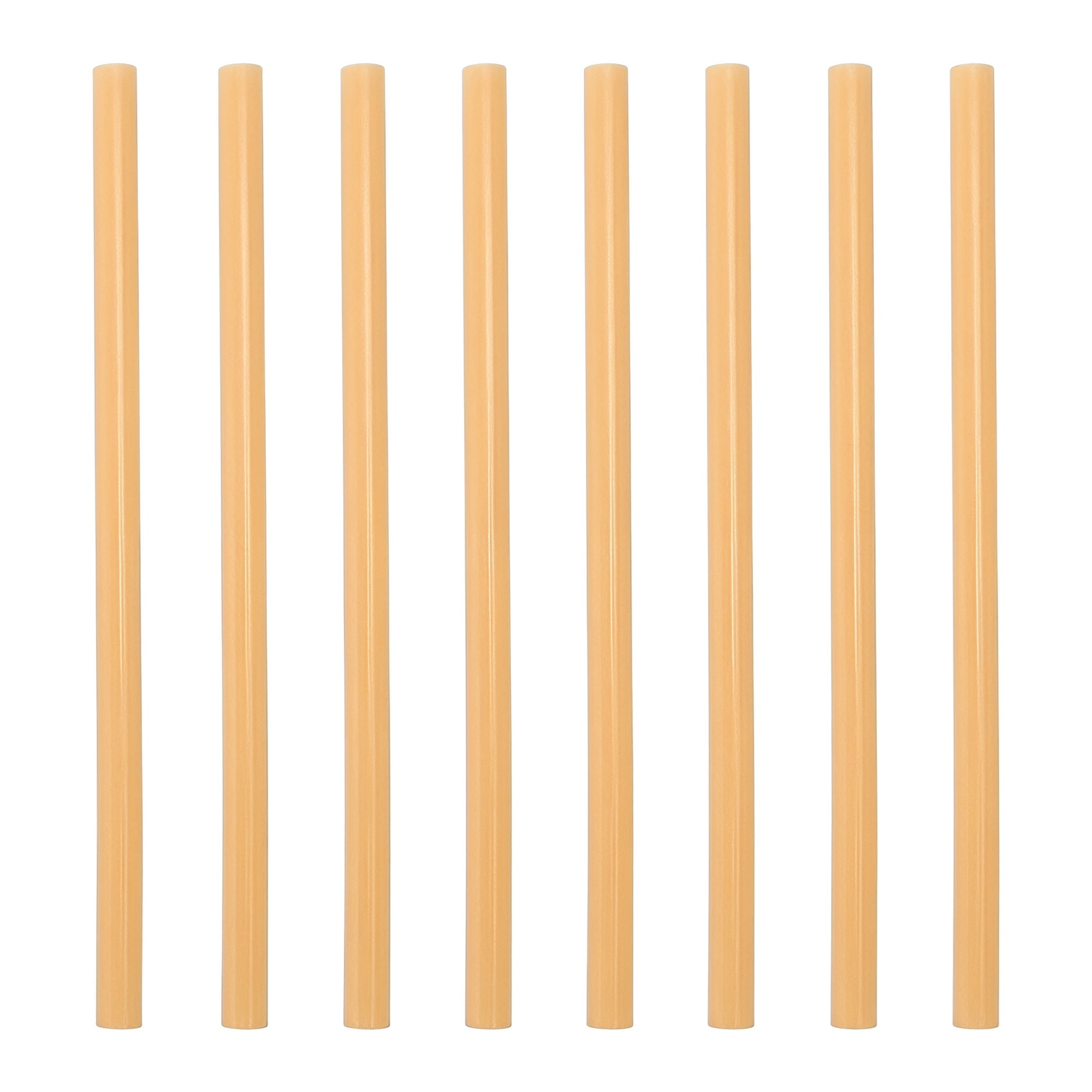 Unique Bargains 8Pcs Reusable Silicone Dishwasher Safe Long Drinking Straws Yellow A