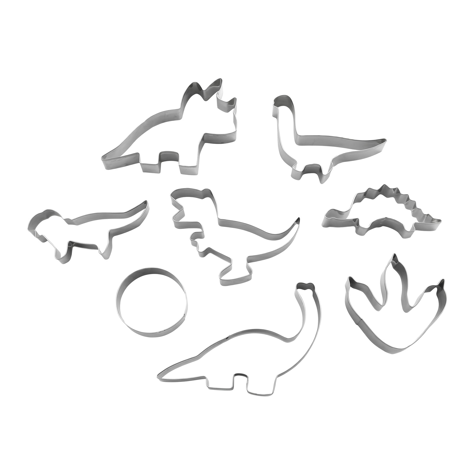 Unique Bargains 8Pcs Stainless Steel Shaped Metal Cookie Cutters Silver