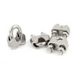 thumbnail image 1 of Unique Bargains 8mm 5/16' Stainless Steel Wire Rope Cable Clamp Clips 4pcs, 1 of 1