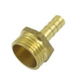 thumbnail image 1 of Unique Bargains 8mm Barb Fitting 1/2" Thread Diameter Gold Tone Brass Male Hose, 1 of 1
