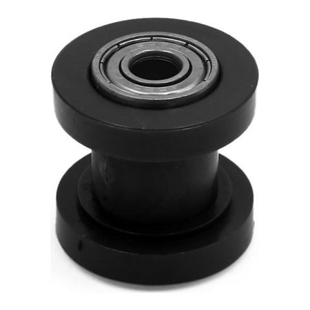 Unique Bargains 8mm Hole Chain Roller Pulley Slider Tensioner Wheel Guide Black for Motorcycle