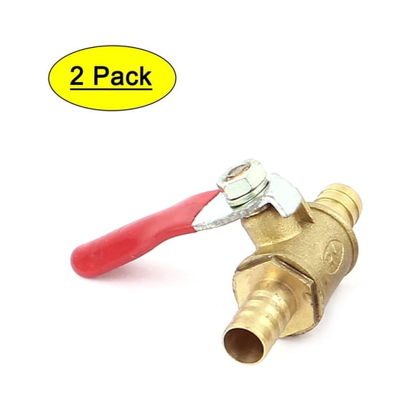 Unique Bargains 8mm OD Hose Rotary Handle Water Oil Gas Flow Shut Off Control Ball Valve 2pcs