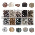 thumbnail image 1 of Unique Bargains 8mm Round Glass Beads for Bracelets, 200 Pcs for Jewelry Making Gray, 1 of 7