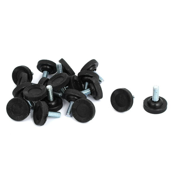 Unique Bargains 8mm x 20mm Thread Adjustable Screw On Type Furniture Glide Leveling Feet 20 Pcs