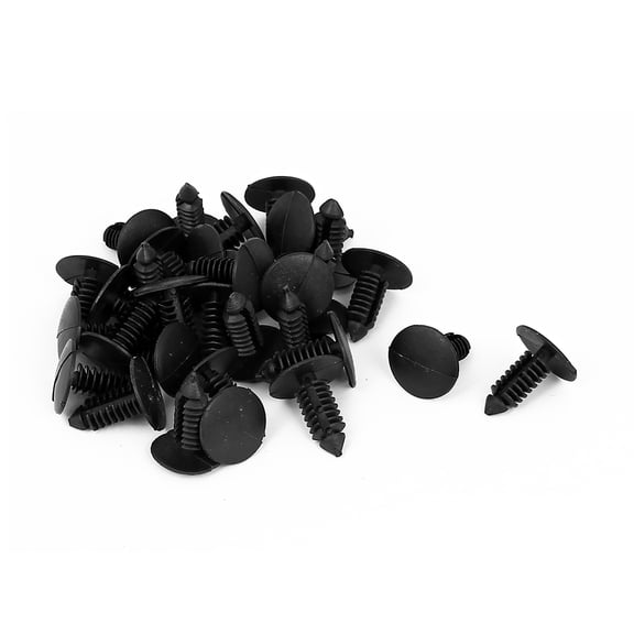 Unique Bargains 8mm x 6mm Hole Plastic Car Bumper Fender Fir Tree Clips Rivets Fastener 30pcs