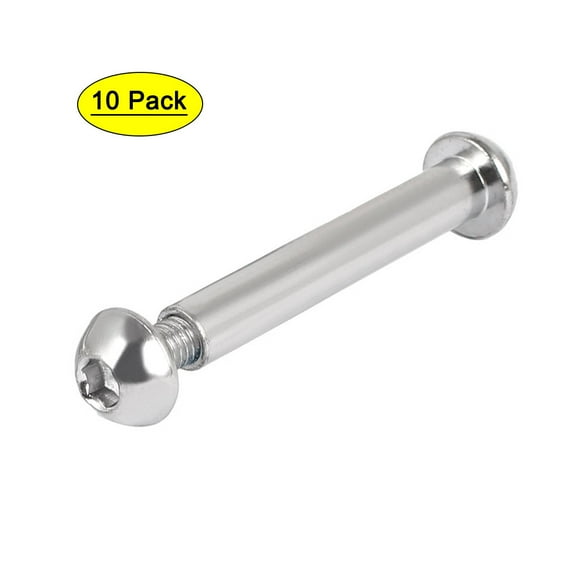 Unique Bargains 8mmx50mm Hex Socket Cap Head Screw Bolt Sleeve Connector Nut 10pcs