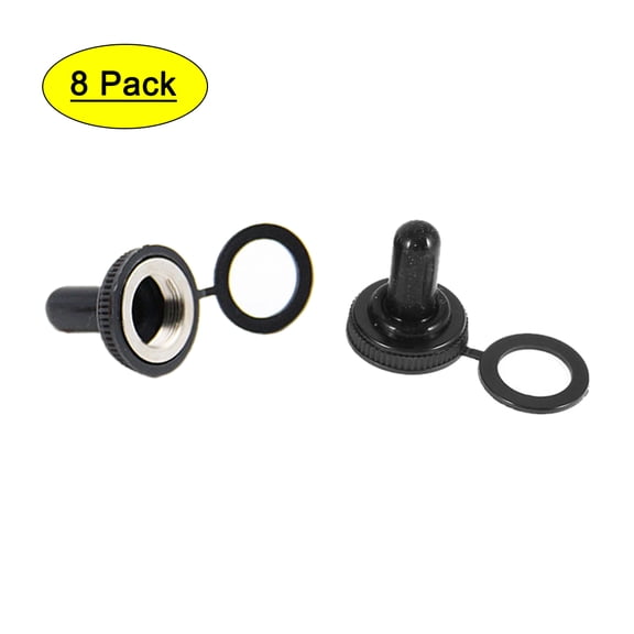 Unique Bargains 8pcs 0.43" Waterproof Toggle Switch Cover Cap Seal Boot Replacement