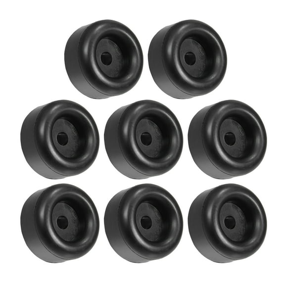 Unique Bargains 8pcs 2.11" Round Rubber Bump Stops Guard Replacement for Truck Gate Ramp Hatch with 2/5" Screw Holes