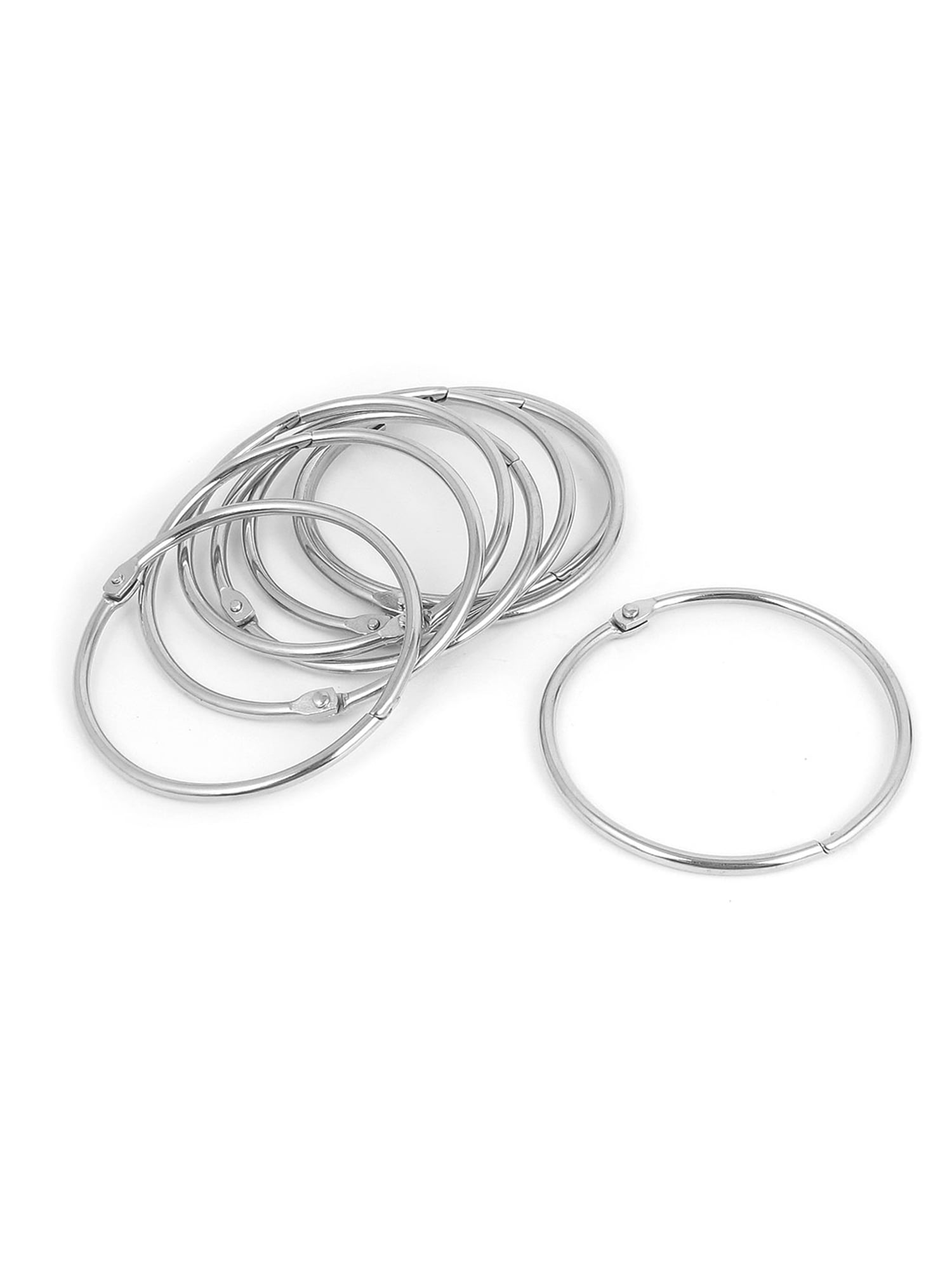 Unique Bargains 8pcs 75mm Inner Dia Metal Snap Ring Round Keyring Key ...