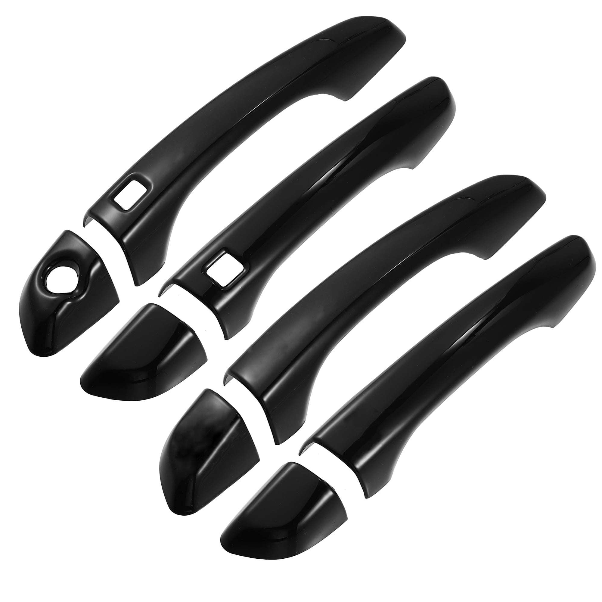 Unique Bargains 8pcs ABS Exterior Door Handle Cover for Hyundai Elantra 2017-2020 Black