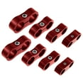 thumbnail image 1 of Unique Bargains 8pcs AN4 AN6 AN8 AN10 Car Separator Clamp Oil Line Brake Line Aluminum Alloy Red, 1 of 6