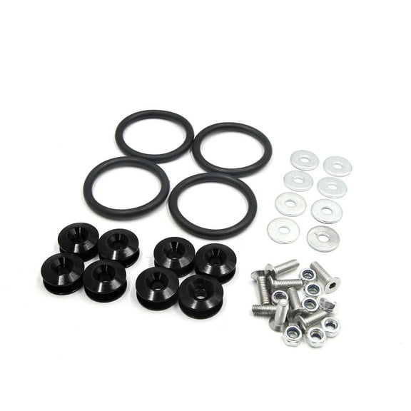 Unique Bargains 8pcs Black Quick Release Bumper Trunk Fender Hatch Lid Fastener Kit for Auto Car
