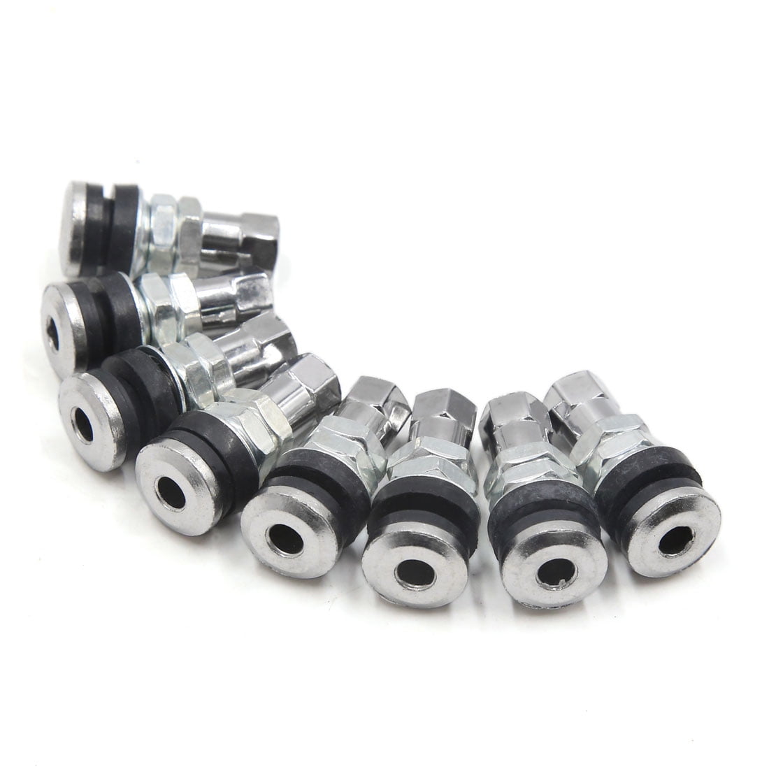 Uxcell 4 Pcs Metal Bent Screw Head Valve Stem Caps - For Motorcycle Tires, Gold & Black