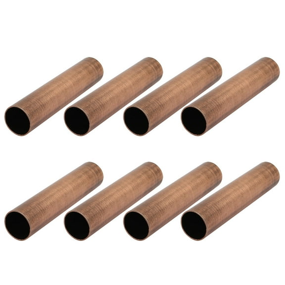 Unique Bargains 8pcs Chandelier Candle Light Cover Sleeve Copper Tone 12.7mm Outer Dia 60mm Long