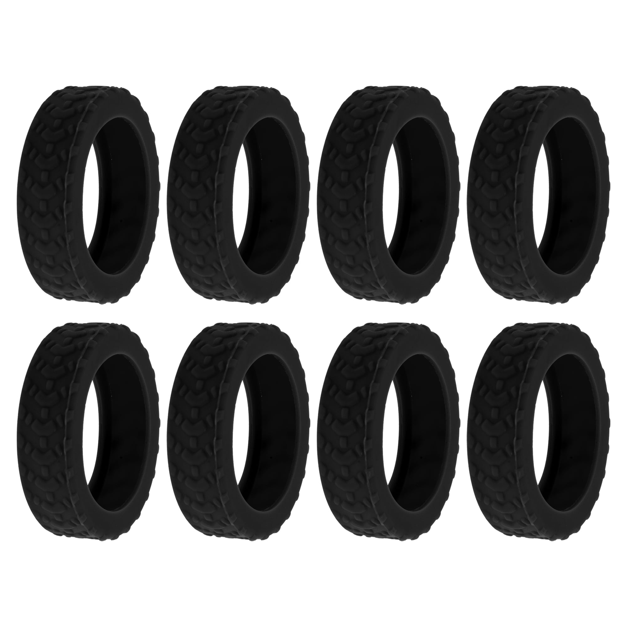 Unique Bargains 8pcs Luggage Wheel Covers Travel Suitcase Wheel Cover Yellow Black Arrow