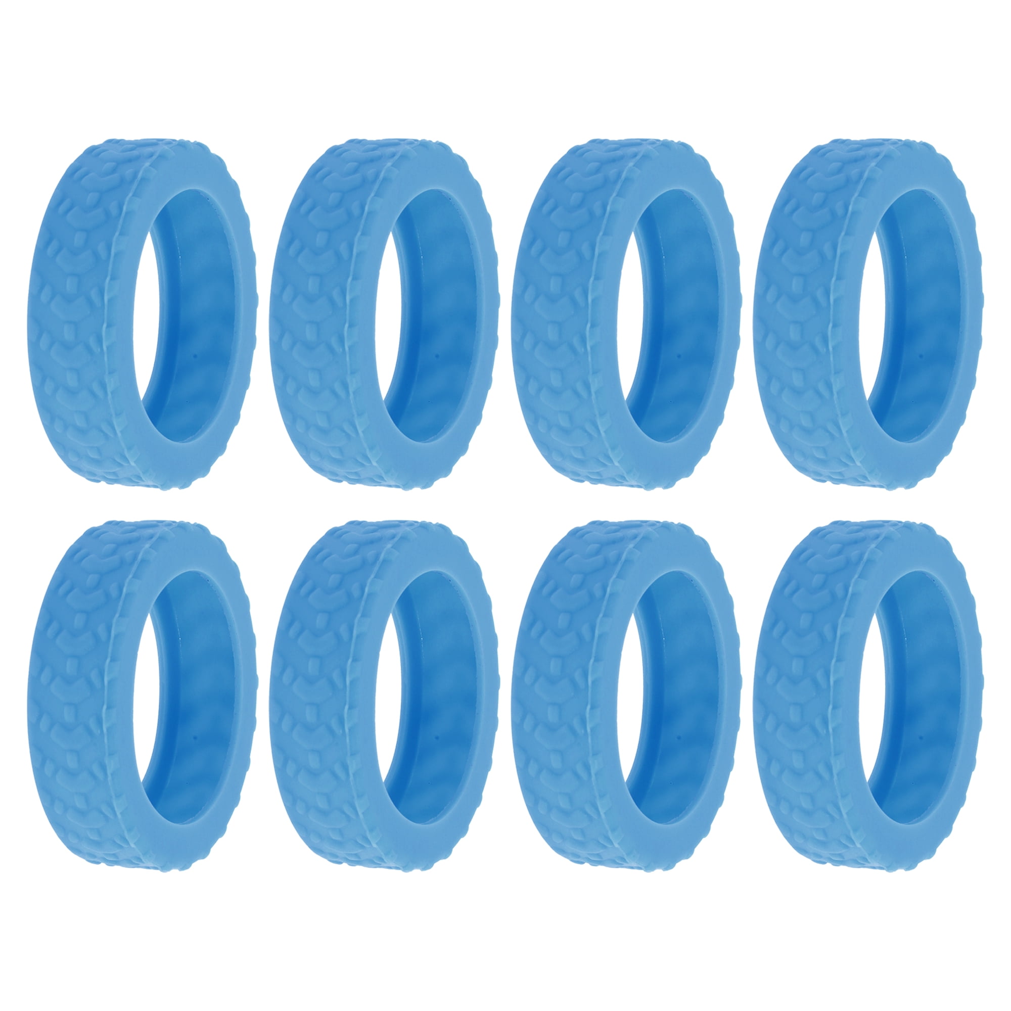 Unique Bargains 8pcs Luggage Wheel Covers Travel Suitcase Wheel Cover Yellow Blue Arrow