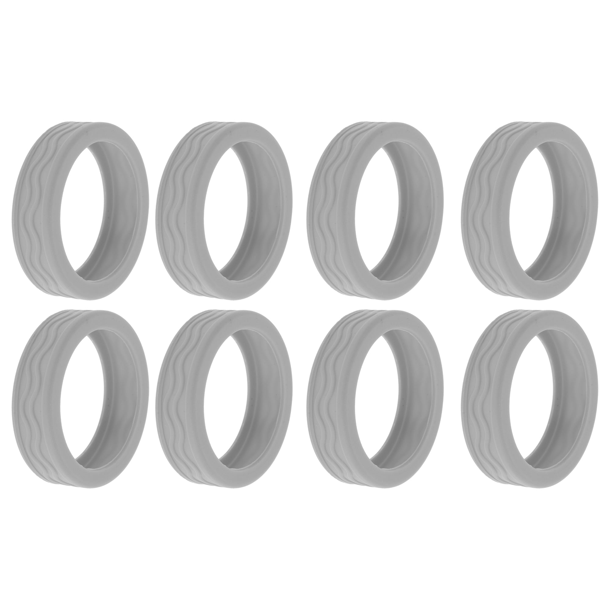 Unique Bargains 8pcs Luggage Wheel Covers Travel Suitcase Wheel Cover Yellow Grey Wave