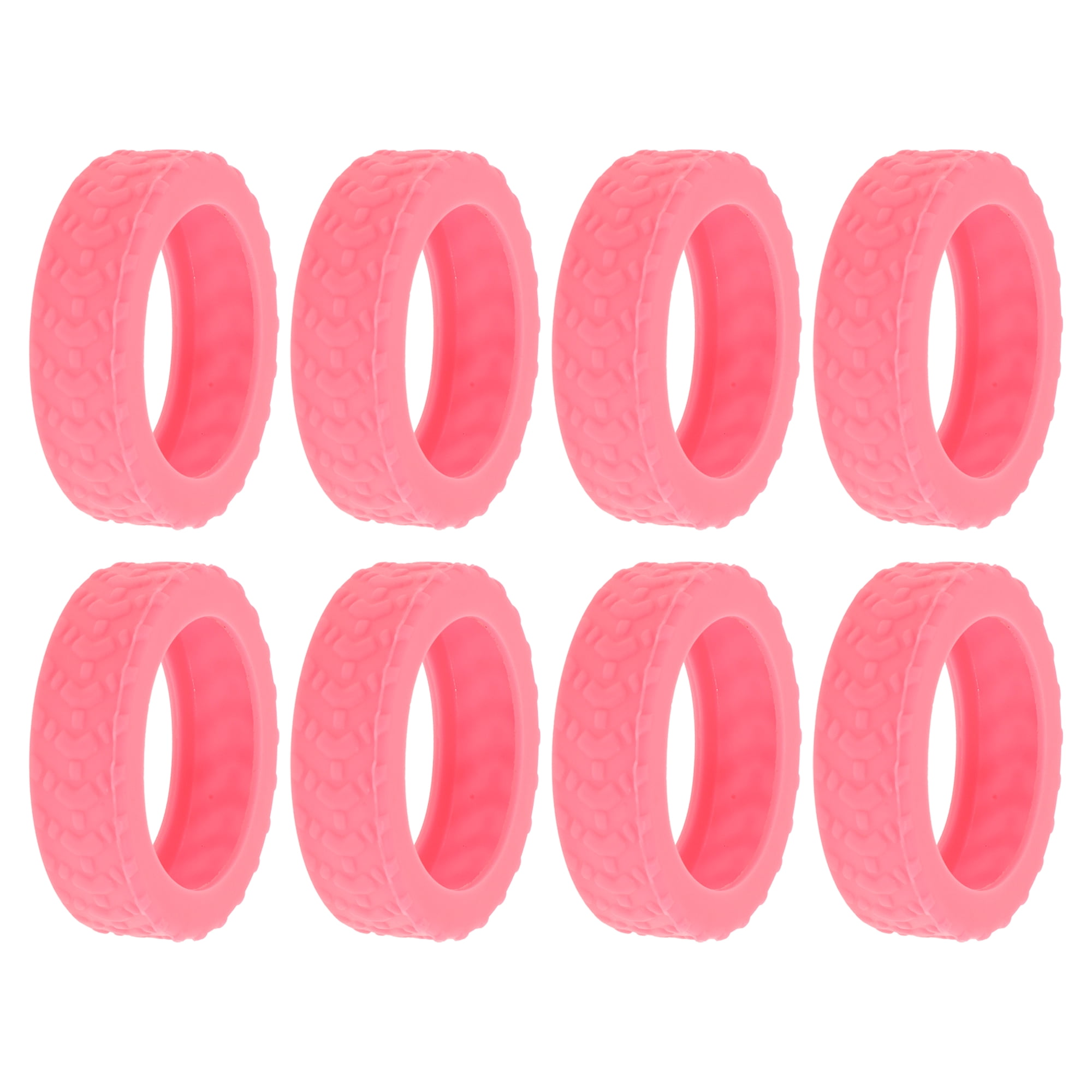 Unique Bargains 8pcs Luggage Wheel Covers Travel Suitcase Wheel Cover Yellow Pink Arrow