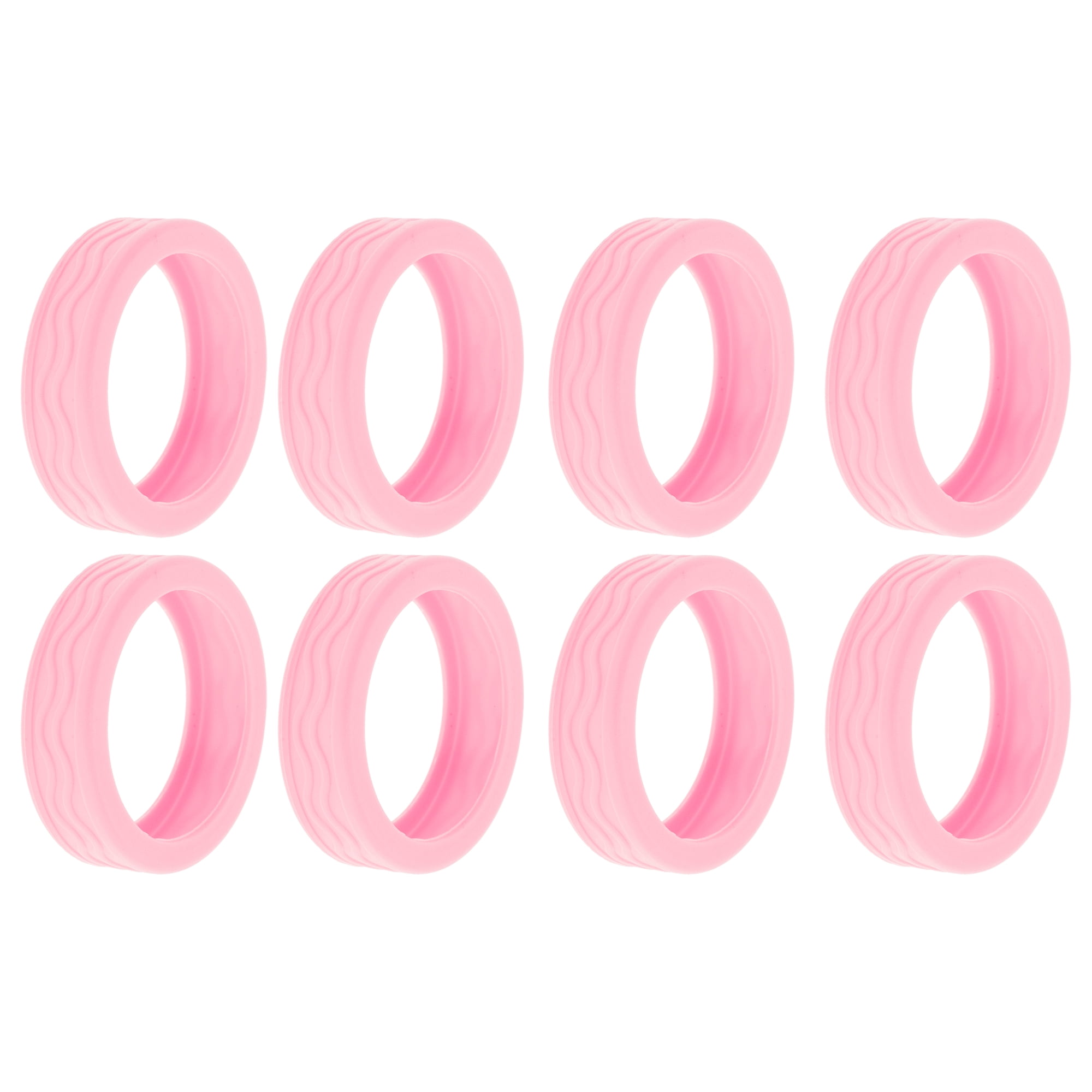 Unique Bargains 8pcs Luggage Wheel Covers Travel Suitcase Wheel Cover Yellow Pink Wave