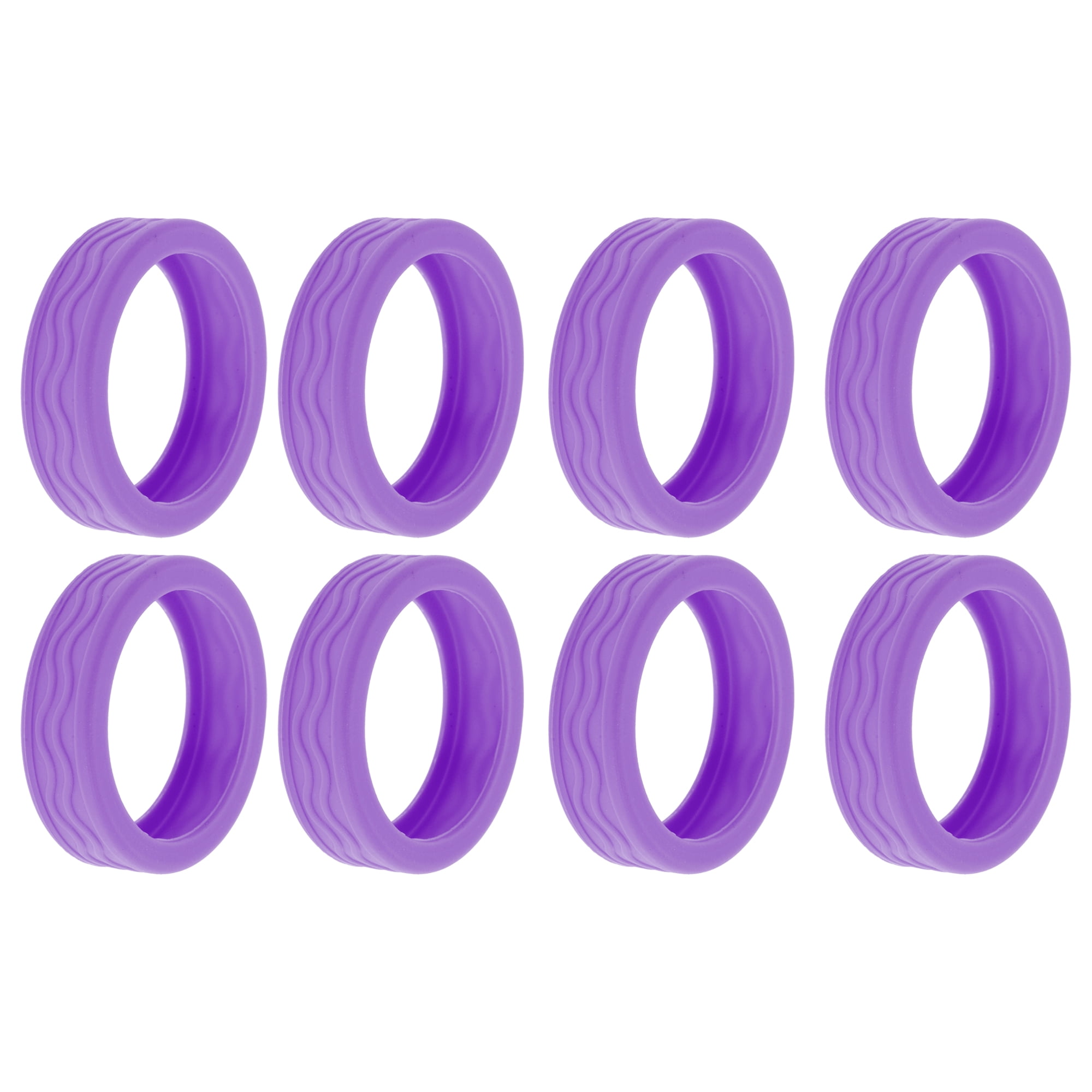 Unique Bargains 8pcs Luggage Wheel Covers Travel Suitcase Wheel Cover Yellow Purple Wave