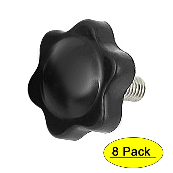 Unique Bargains 8pcs M6 Thread 12mm Length 25mm Diameter Star Head Clamping Knob