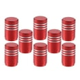 thumbnail image 1 of Unique Bargains 8pcs Red Car Round Tire Valve Stem Cap with Rubber Seal Aluminum Alloy Wheel Rims Dust Proof Covers, 1 of 6