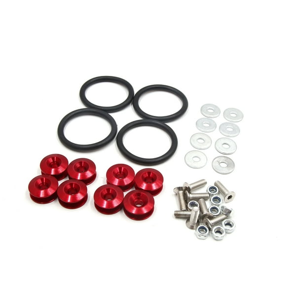 Unique Bargains 8pcs Red Quick Release Bumper Trunk Fender Hatch Lid Fastener Kit for Auto Car