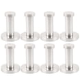 thumbnail image 1 of Unique Bargains 8pcs Stainless Steel Round Wall Mount Shower Robe Polishing Towel Coat Hooks, 1 of 5