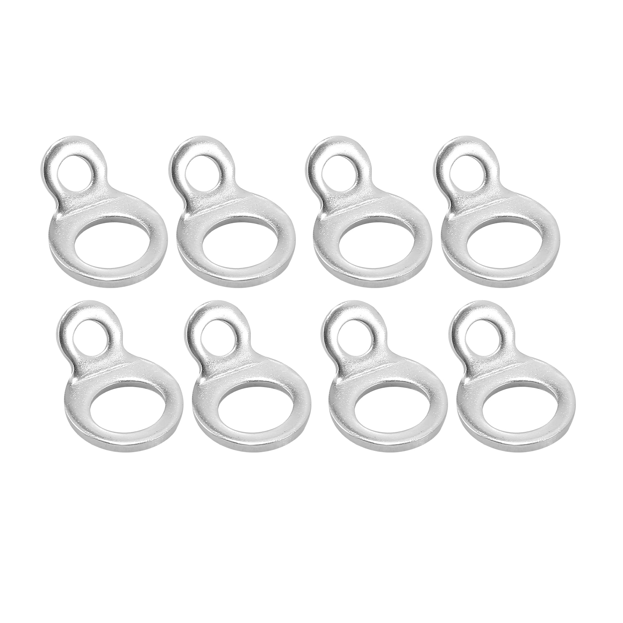 Unique Bargains 8pcs Stainless Steel Tie Down Anchors Hooks Strap Rings