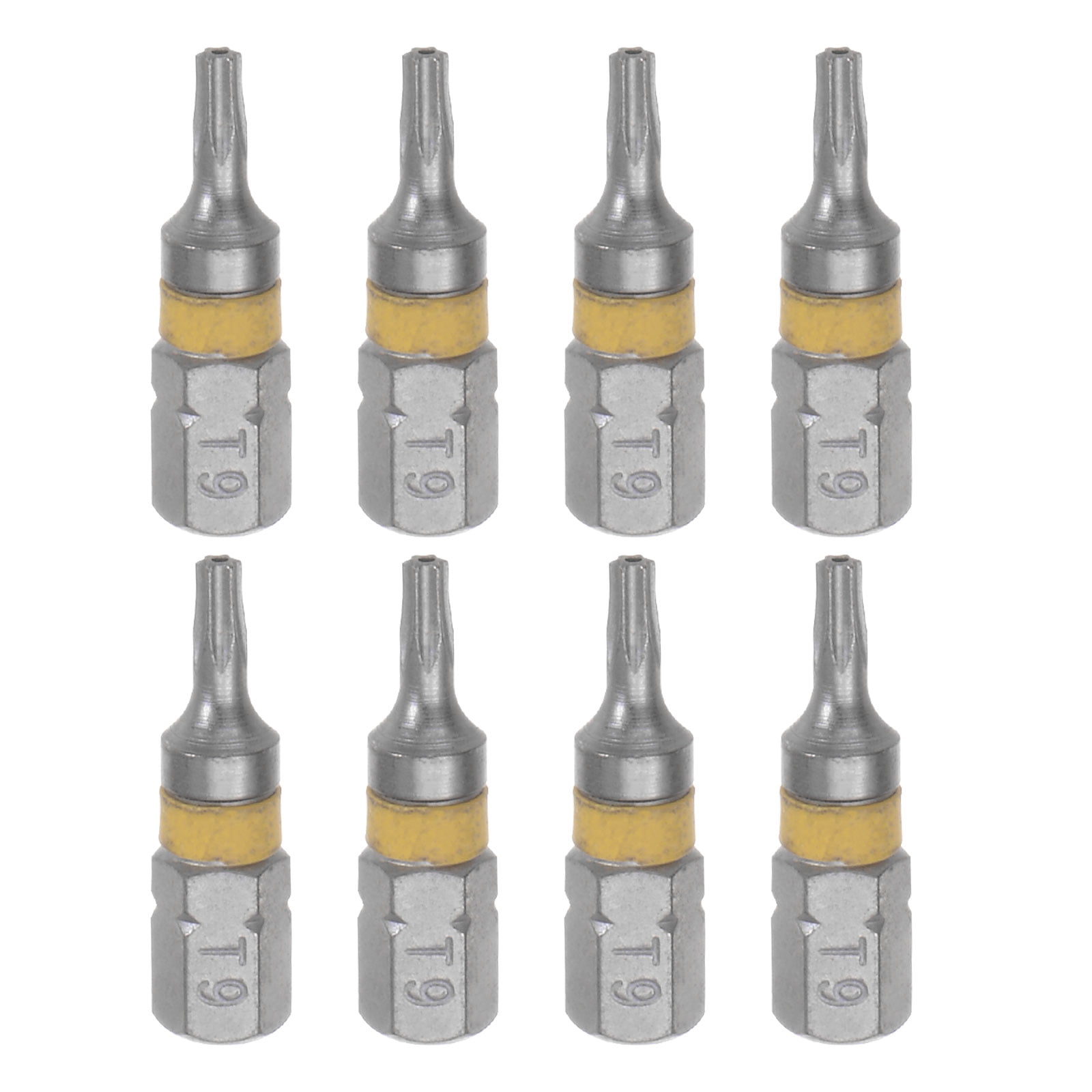 Unique Bargains 8pcs T9 Torx Hex Screwdriver Bit 1/4' Hex Shank 1