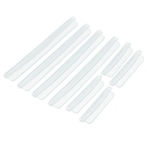 Unique Bargains 8x Clear Door Edge Guards Transparent Scratch Strip Protector Soft Plastic Car