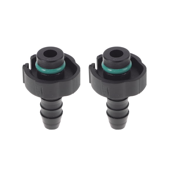 Unique Bargains 9/32" Fuel Line Quick Connector ID Hose for 5/16" SAE Male Connector Straight Push-On Connector Seal Fittings Plastic Black 2 Pcs