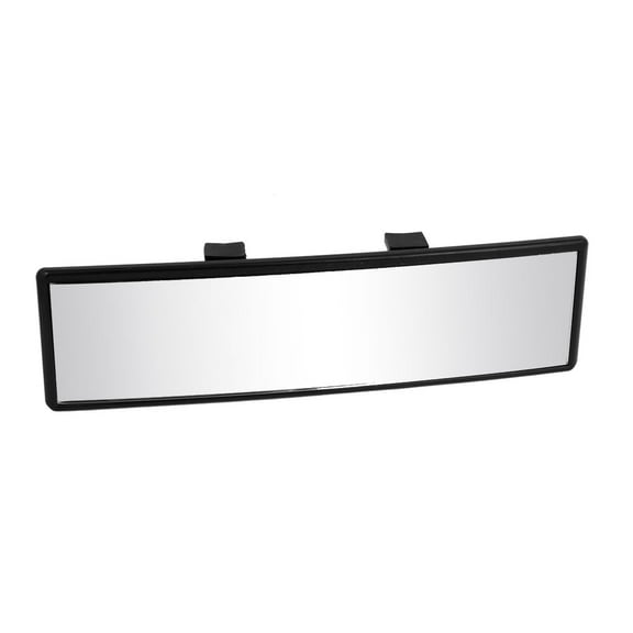 Unique Bargains 9.4" x 2.6" Black Rectangle Flat Rear View Mirror for Car Truck