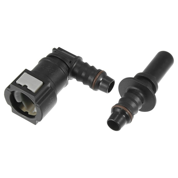 Unique Bargains 9.89mm SAE to 10.5mm 90 Degree Fuel Line Hose Quick Release Connector Disconnect Durable Hose Nylon 2PCS