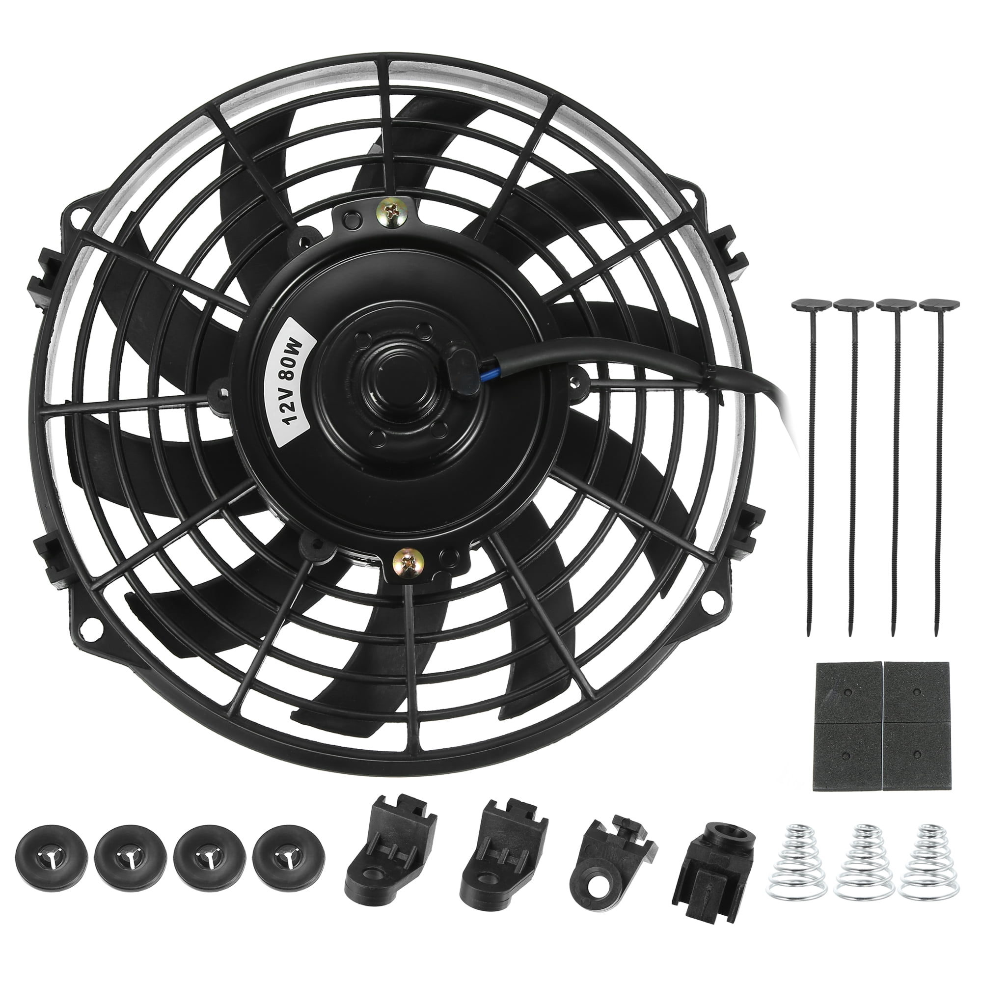 Unique Bargains 9 Inch 12v Electric Cooling Radiator Fan with Fan