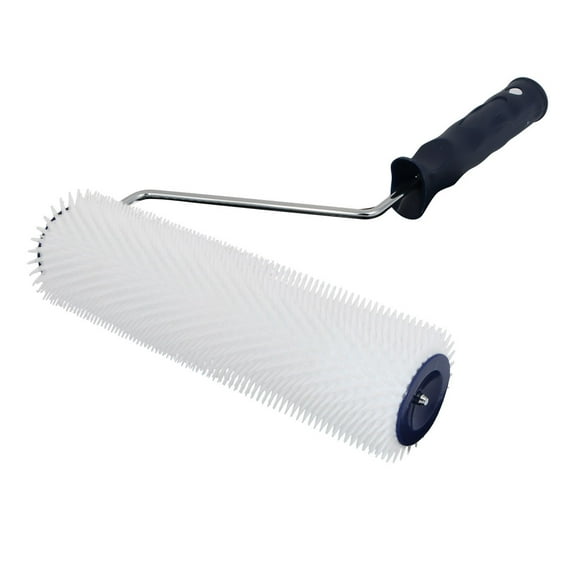 Unique Bargains 9" Roller Length 11mm Latex Flooring Self Leveling Screed Spiked Roller