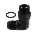 thumbnail image 1 of Unique Bargains 90 Degree 12AN Flare to 12AN ORB Port Male Fuel Pump Rail Adapter Swivel Fuel Fittings with O Ring, 1 of 7