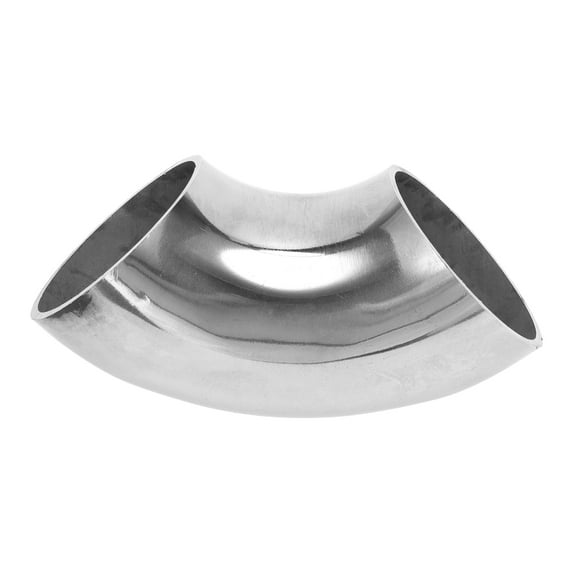 Unique Bargains 90 Degree Mandrel Bend Elbow Car Modified Exhaust Pipe Tubing Piping 1.75 " inch OD Thickness 1.5mm/16GA 48x125x1.5mm 201 Stainless Steel Silver Tone
