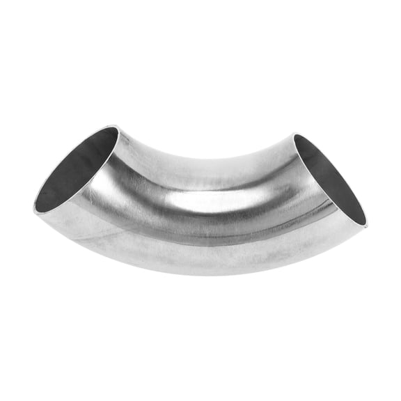 Unique Bargains 90 Degree Mandrel Bend Elbow Car Modified Exhaust Pipe Tubing Piping 2" inch OD Thickness 1.2mm/18GA 51x160x1.2mm 201 Stainless Steel Silver Tone