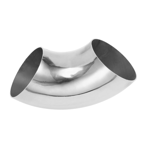 Unique Bargains 90 Degree Mandrel Bend Elbow Car Modified Exhaust Pipe Tubing Piping 3" Inch OD Thickness 1.5mm/16GA 76x185x1.5mm 304 Stainless Steel Silver Tone