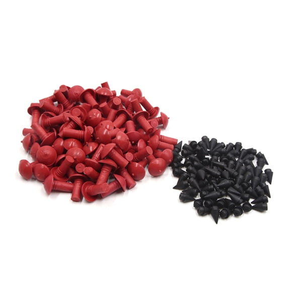 Unique Bargains 90pcs 8mm Dia Mushroom Tire Repair Insert Red Black for Car Vehicle