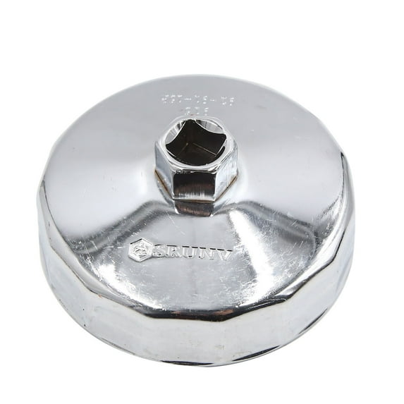 Unique Bargains 92mm 15 Flutes Silver Tone Metal Car Oil Filter Cap Wrench Socket Remover Tool